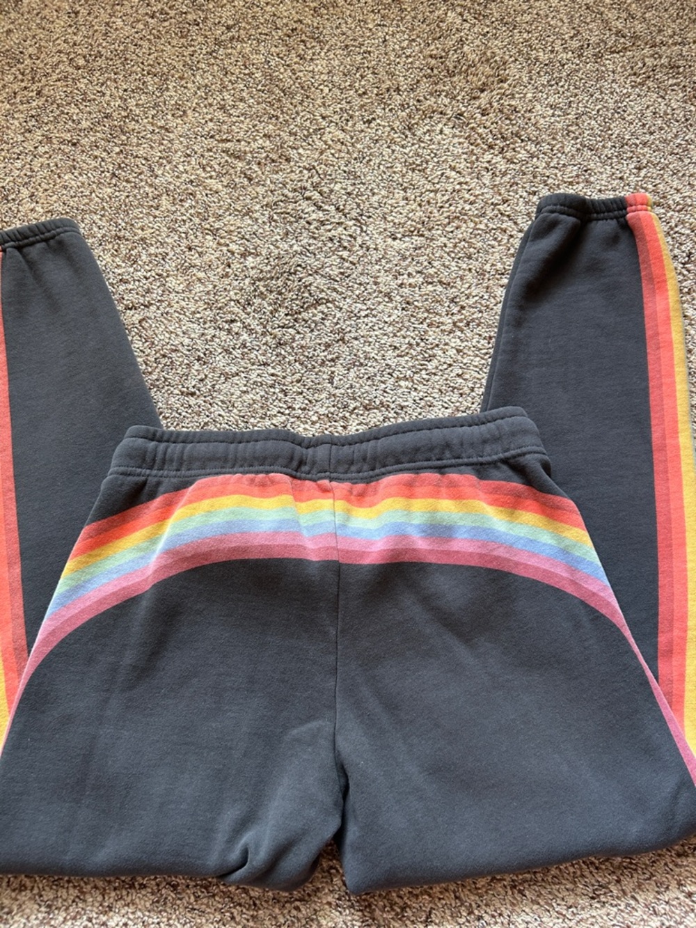 Marine Layer Anytime Rainbow Striped Sweatpants - Picture 6 of 6